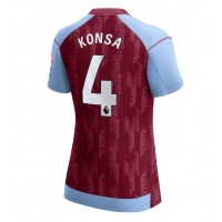 Billiga Aston Villa Ezri Konsa #4 Hemma fotbollskläder Dam 2023-24 Kortärmad